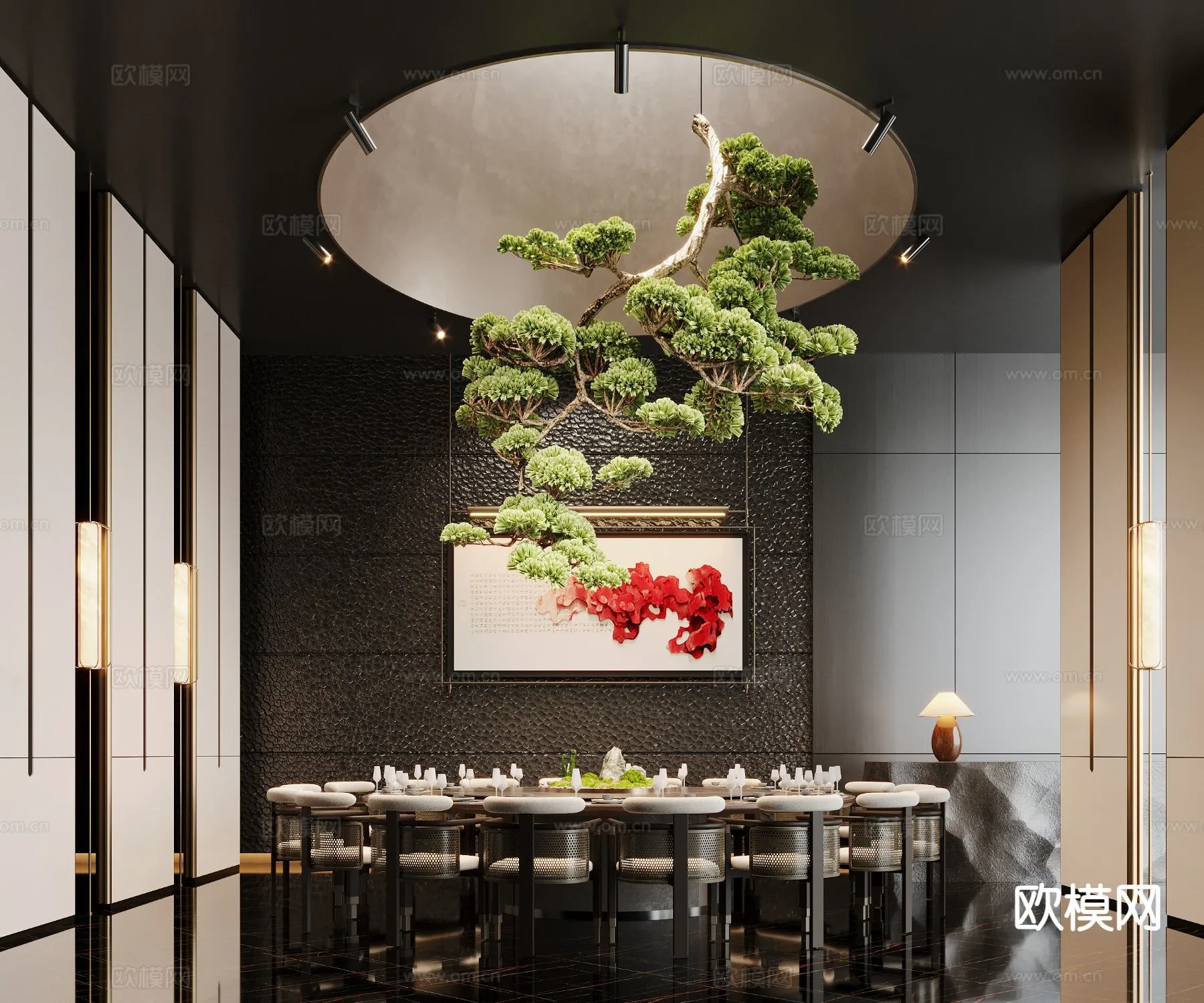 RESTAURANT & COFFEE SHOP - 3D Model For Interior Design - 10668