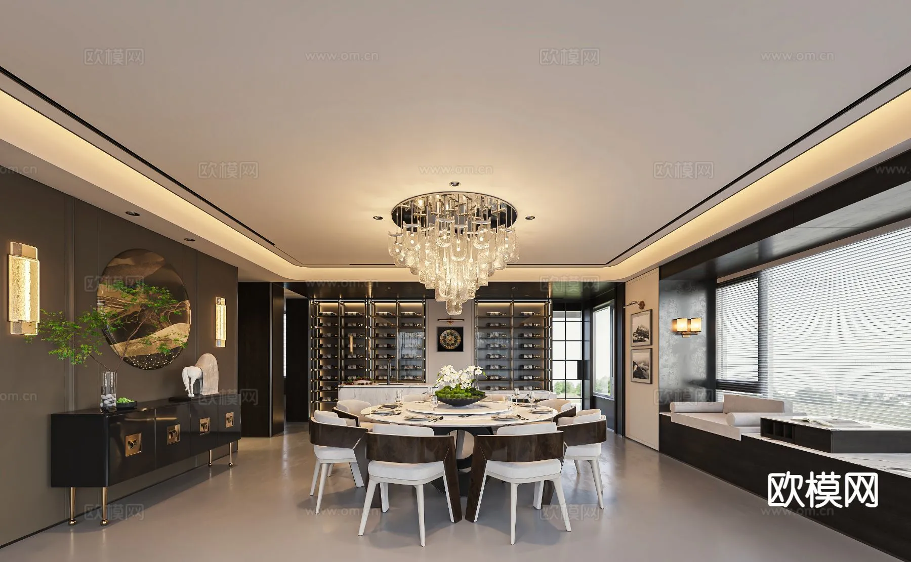 RESTAURANT & COFFEE SHOP - 3D Model For Interior Design - 10669