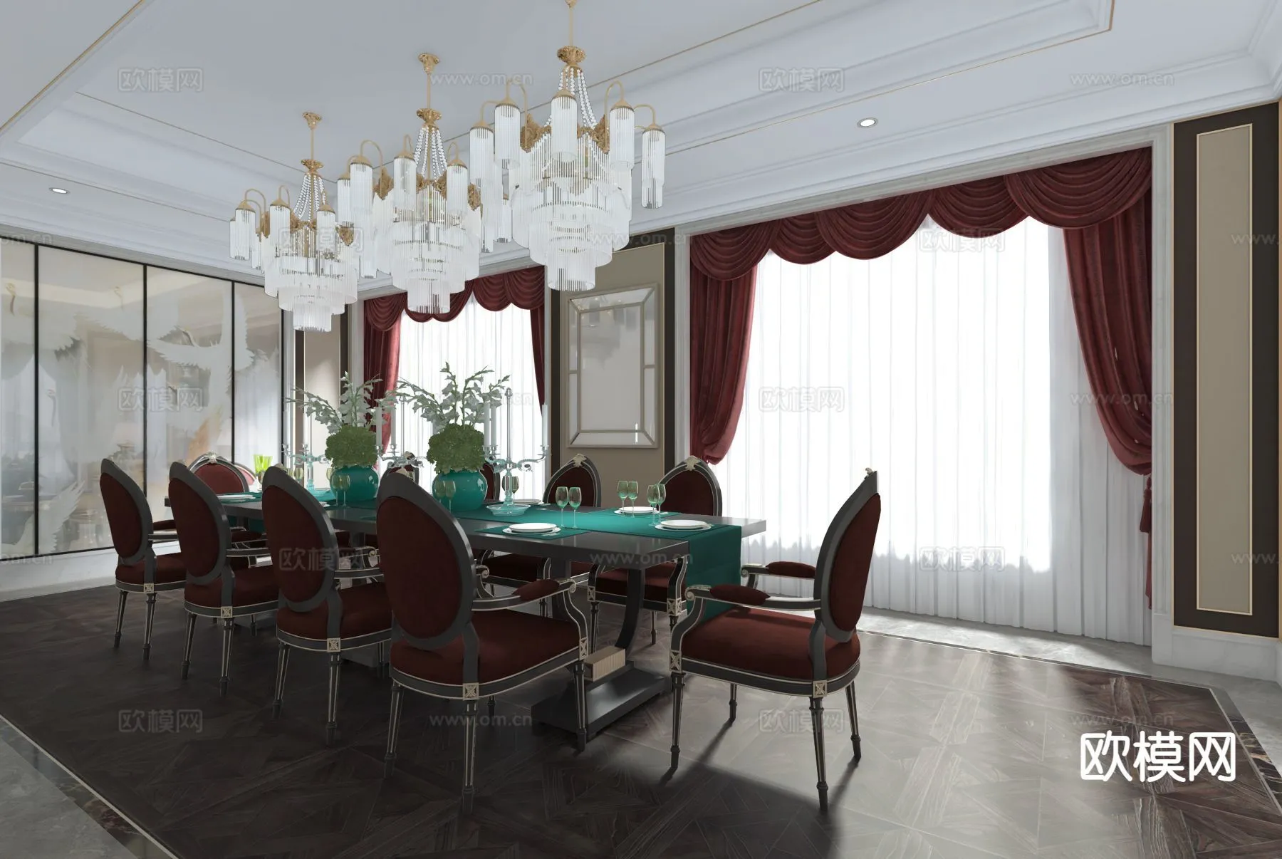 RESTAURANT & COFFEE SHOP - 3D Model For Interior Design - 10672