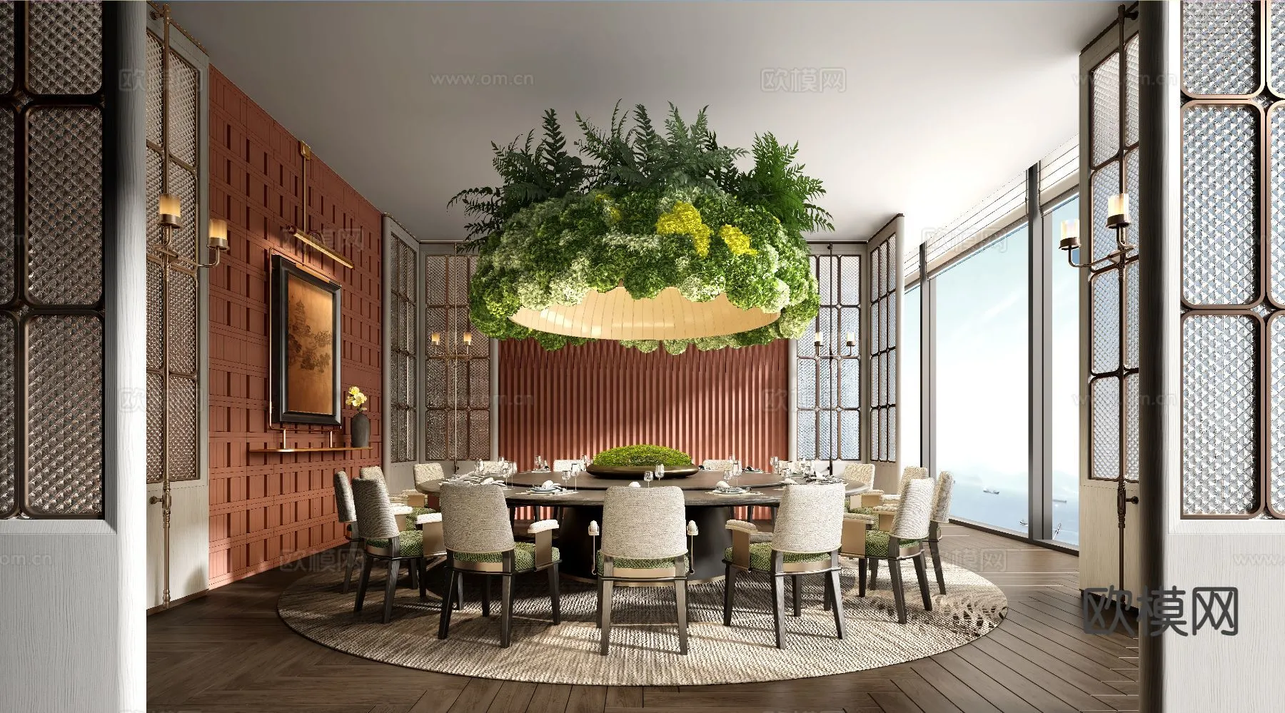 RESTAURANT & COFFEE SHOP - 3D Model For Interior Design - 10673