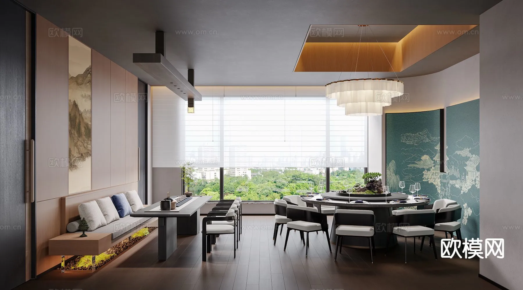 RESTAURANT & COFFEE SHOP - 3D Model For Interior Design - 10682