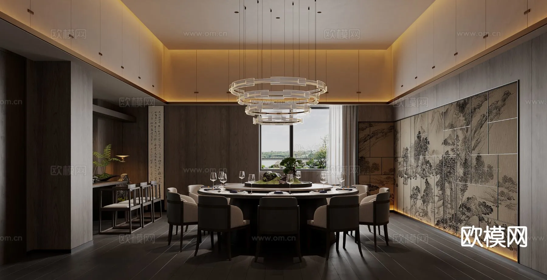 RESTAURANT & COFFEE SHOP - 3D Model For Interior Design - 10683