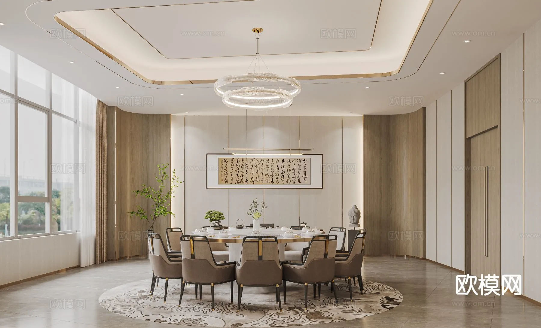 RESTAURANT & COFFEE SHOP - 3D Model For Interior Design - 10684