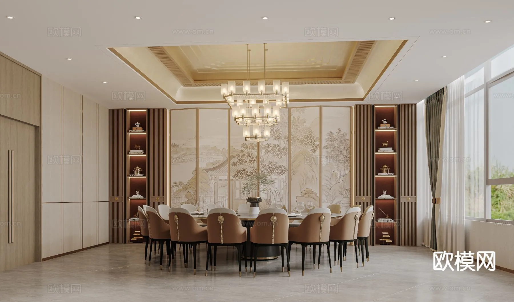 RESTAURANT & COFFEE SHOP - 3D Model For Interior Design - 10685