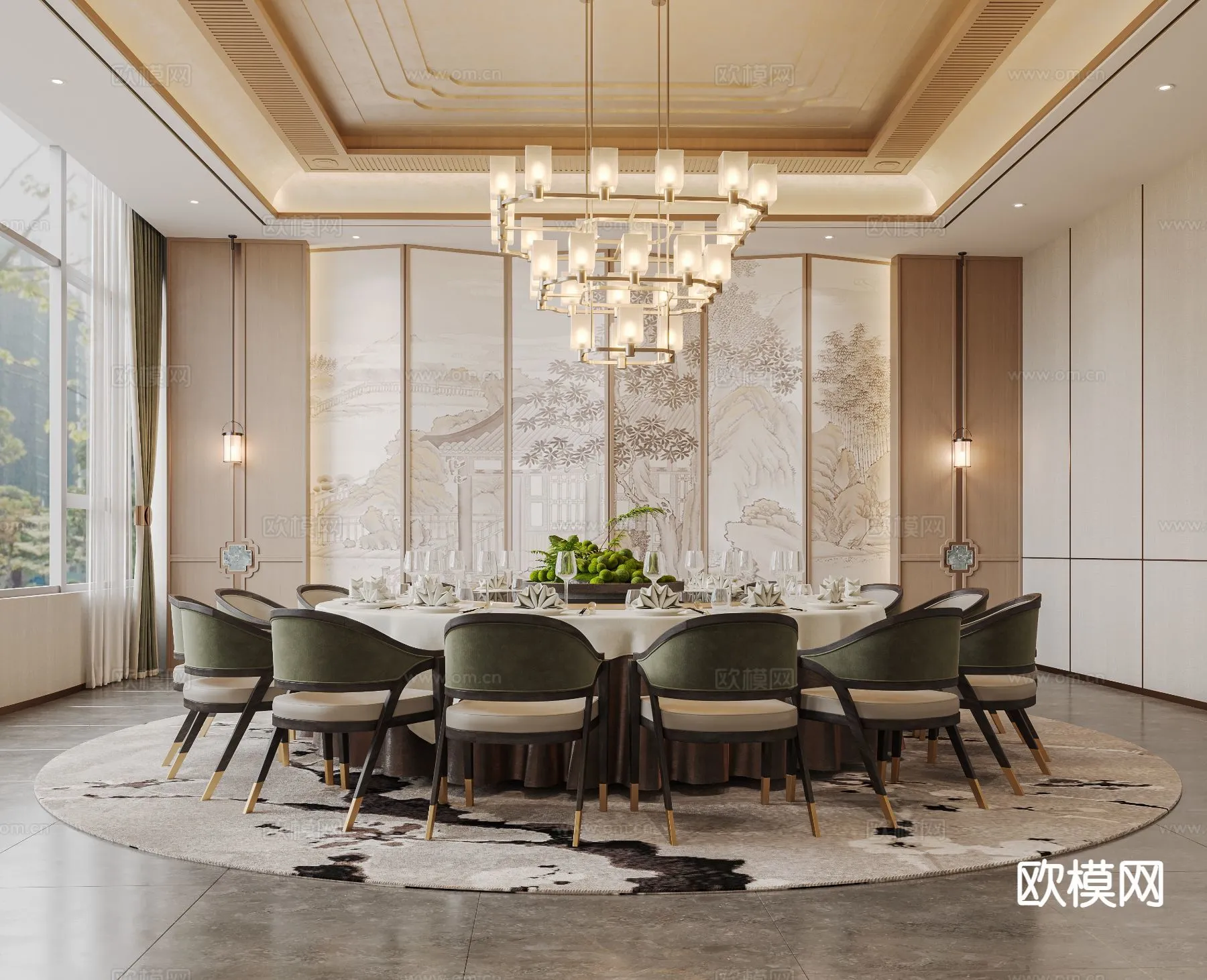 RESTAURANT & COFFEE SHOP - 3D Model For Interior Design - 10686