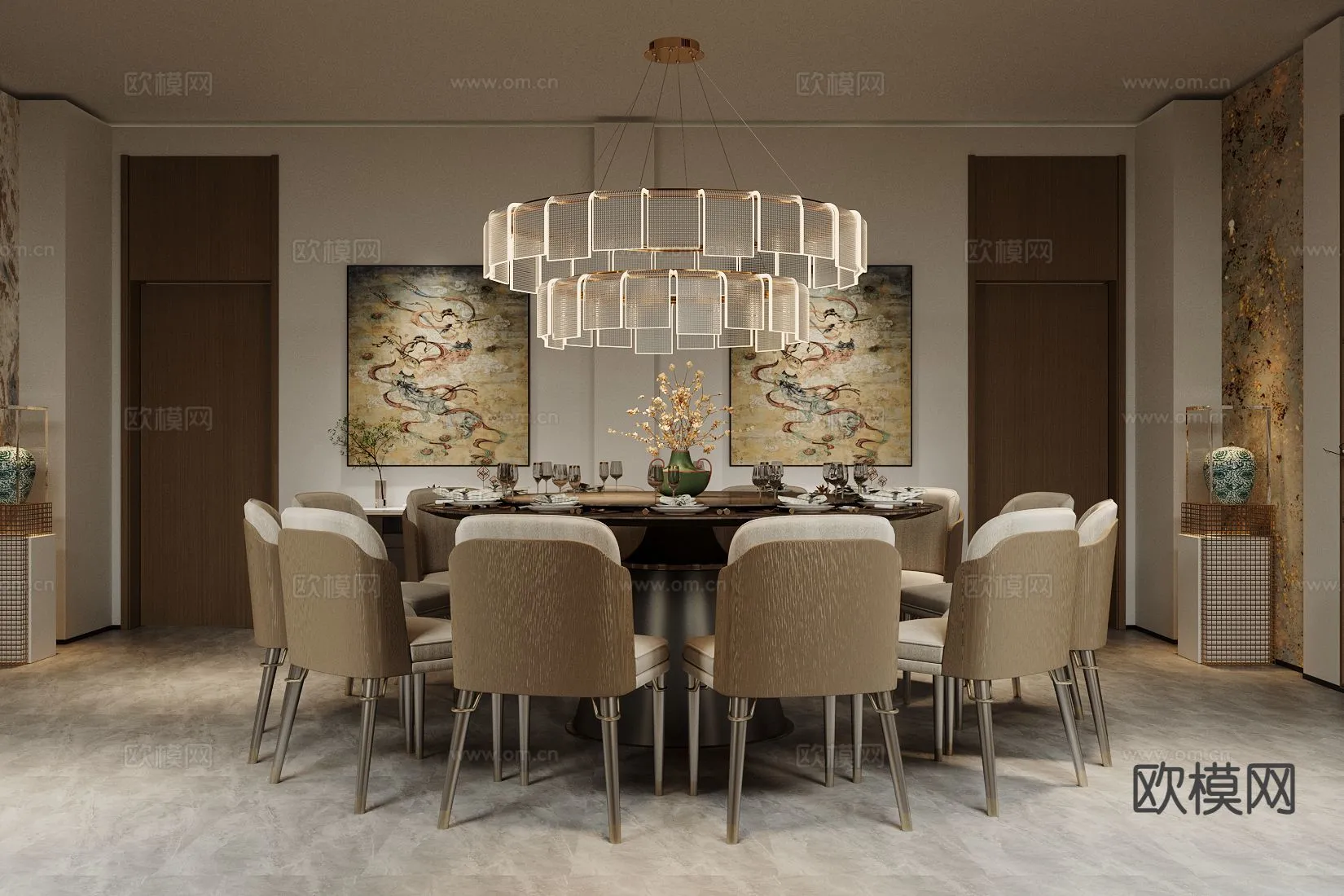 RESTAURANT & COFFEE SHOP - 3D Model For Interior Design - 10690