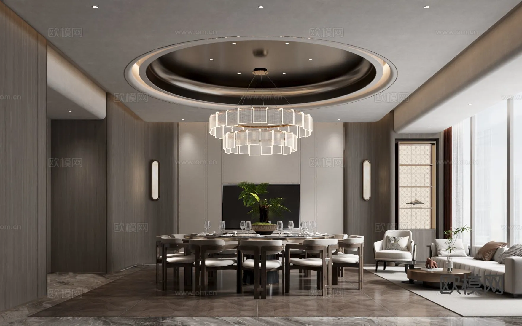 RESTAURANT & COFFEE SHOP - 3D Model For Interior Design - 10691