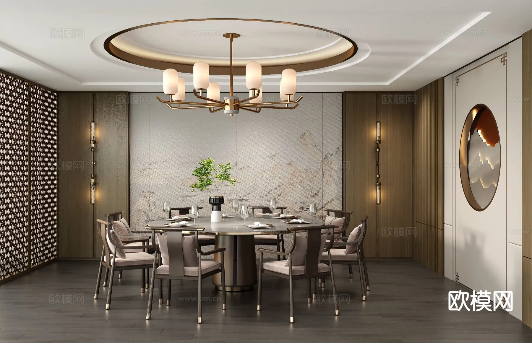 RESTAURANT & COFFEE SHOP - 3D Model For Interior Design - 10694