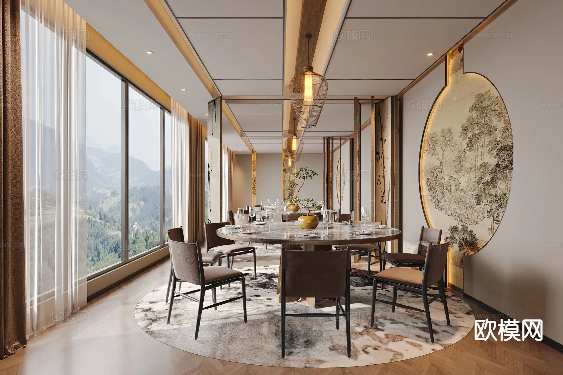 RESTAURANT & COFFEE SHOP - 3D Model For Interior Design - 10695