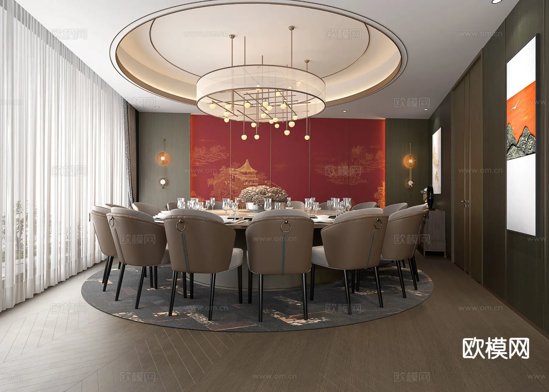 RESTAURANT & COFFEE SHOP - 3D Model For Interior Design - 10697