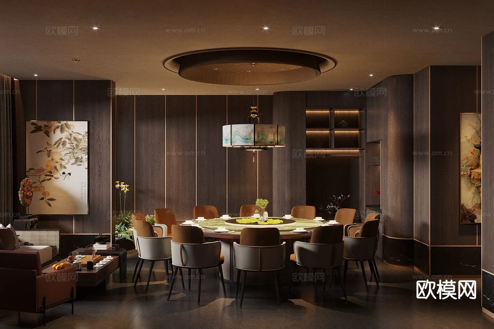 RESTAURANT & COFFEE SHOP - 3D Model For Interior Design - 10698