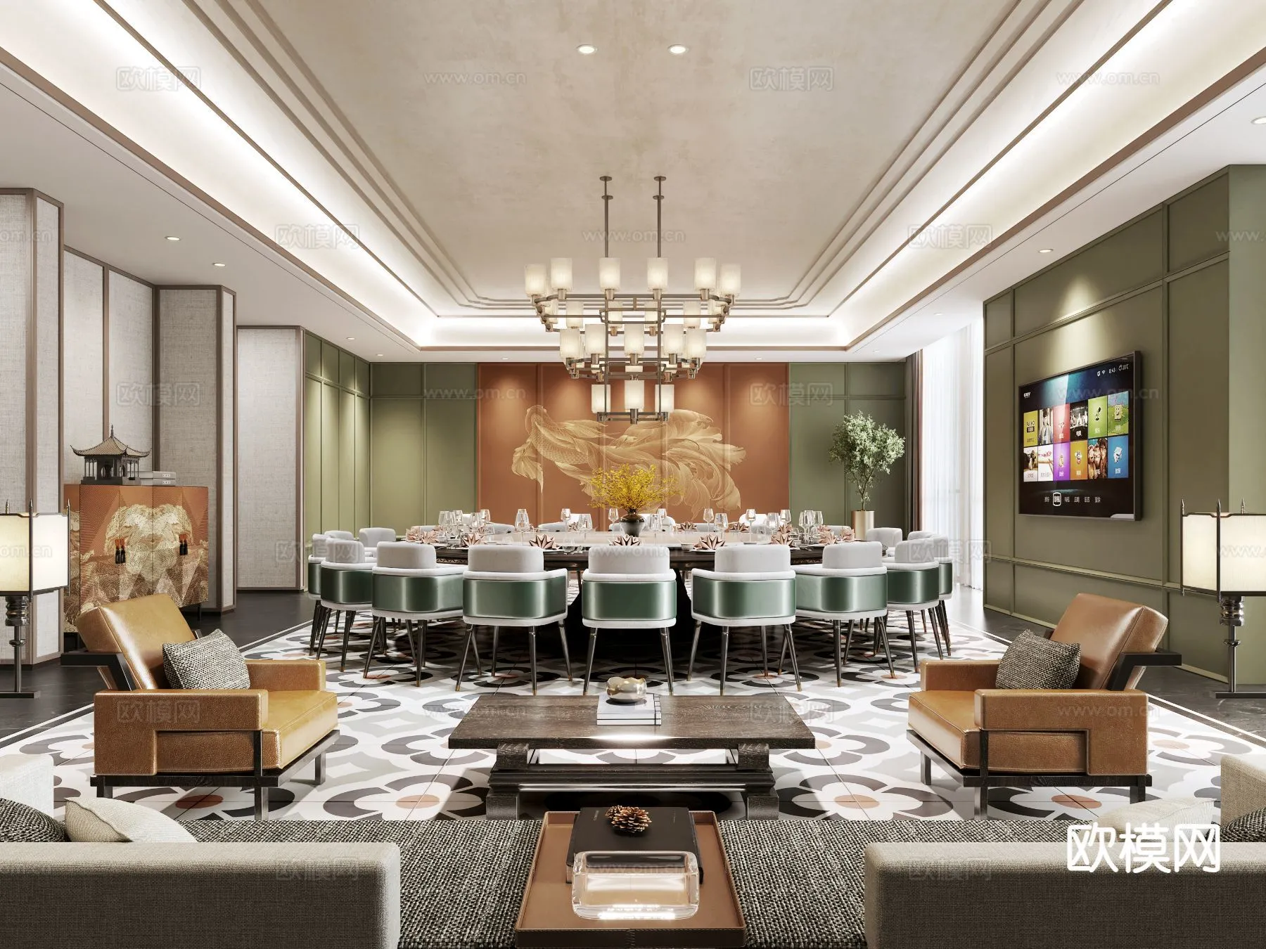 RESTAURANT & COFFEE SHOP - 3D Model For Interior Design - 10699