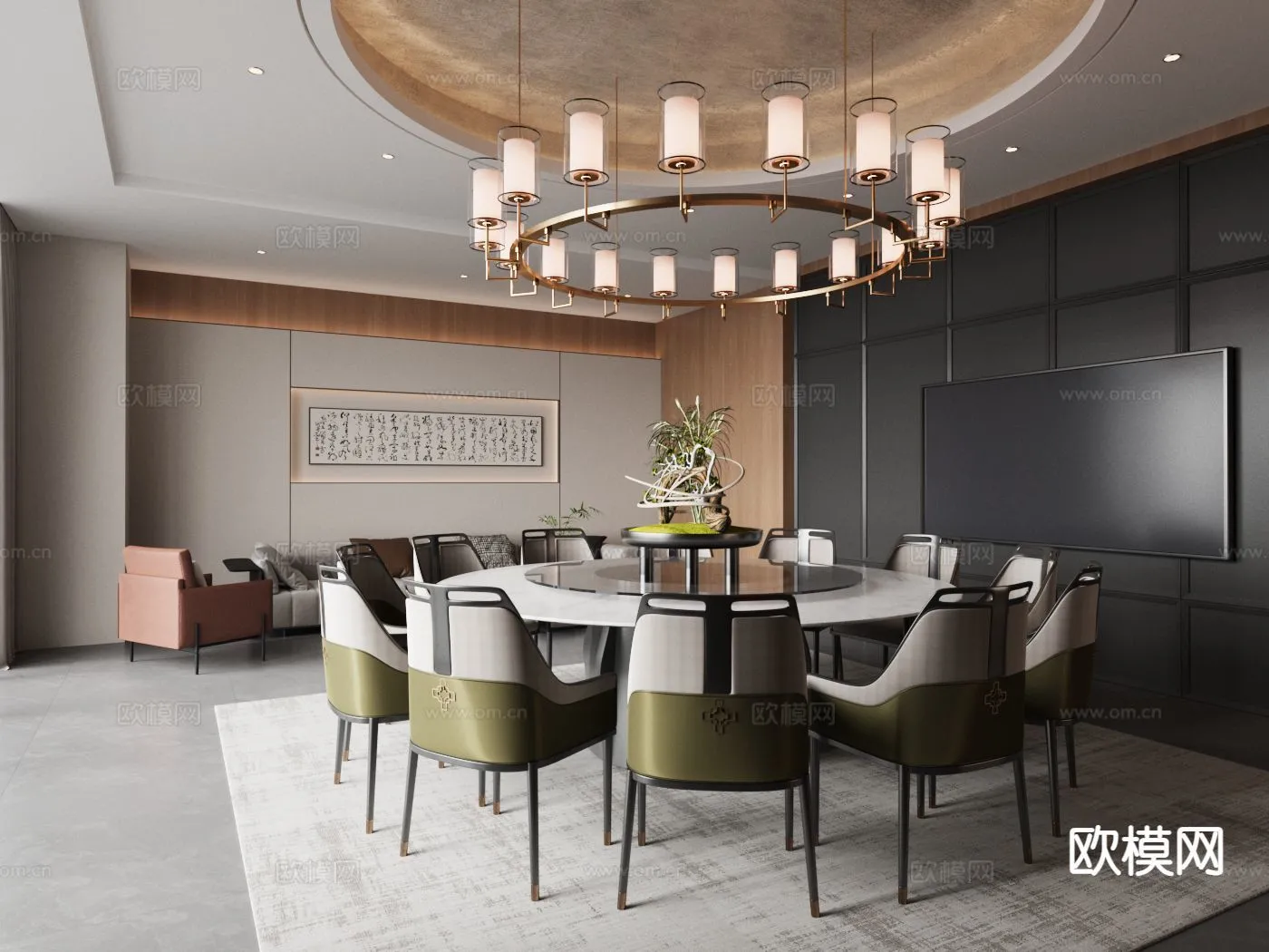 RESTAURANT & COFFEE SHOP - 3D Model For Interior Design - 10700