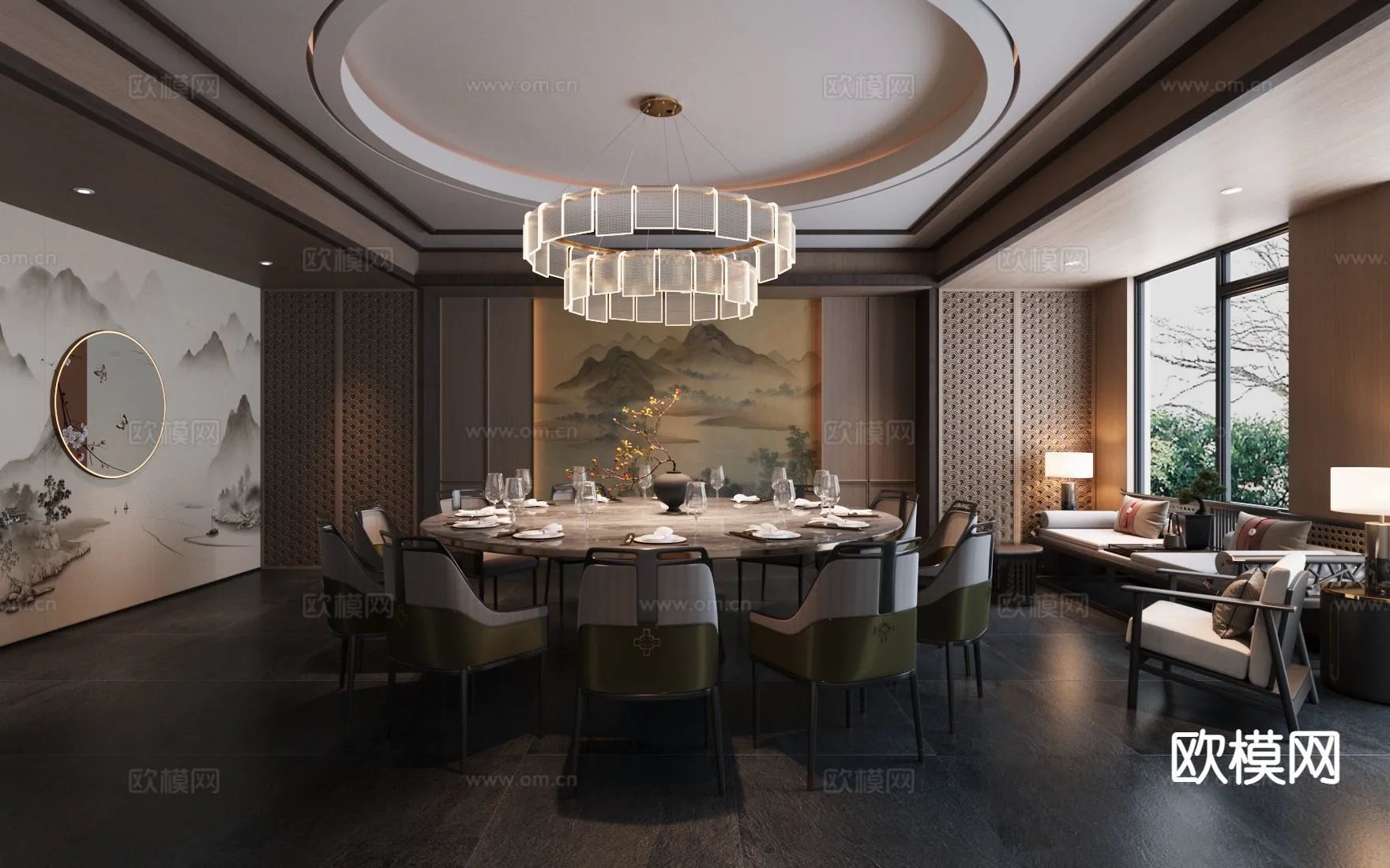 RESTAURANT & COFFEE SHOP - 3D Model For Interior Design - 10701