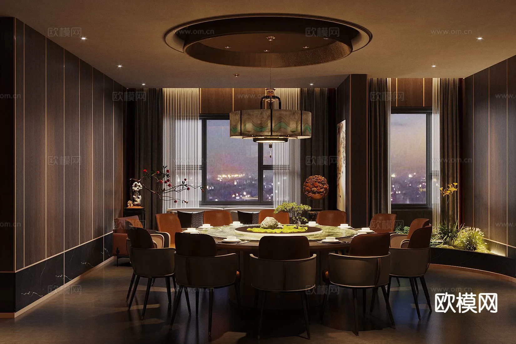 RESTAURANT & COFFEE SHOP - 3D Model For Interior Design - 10703