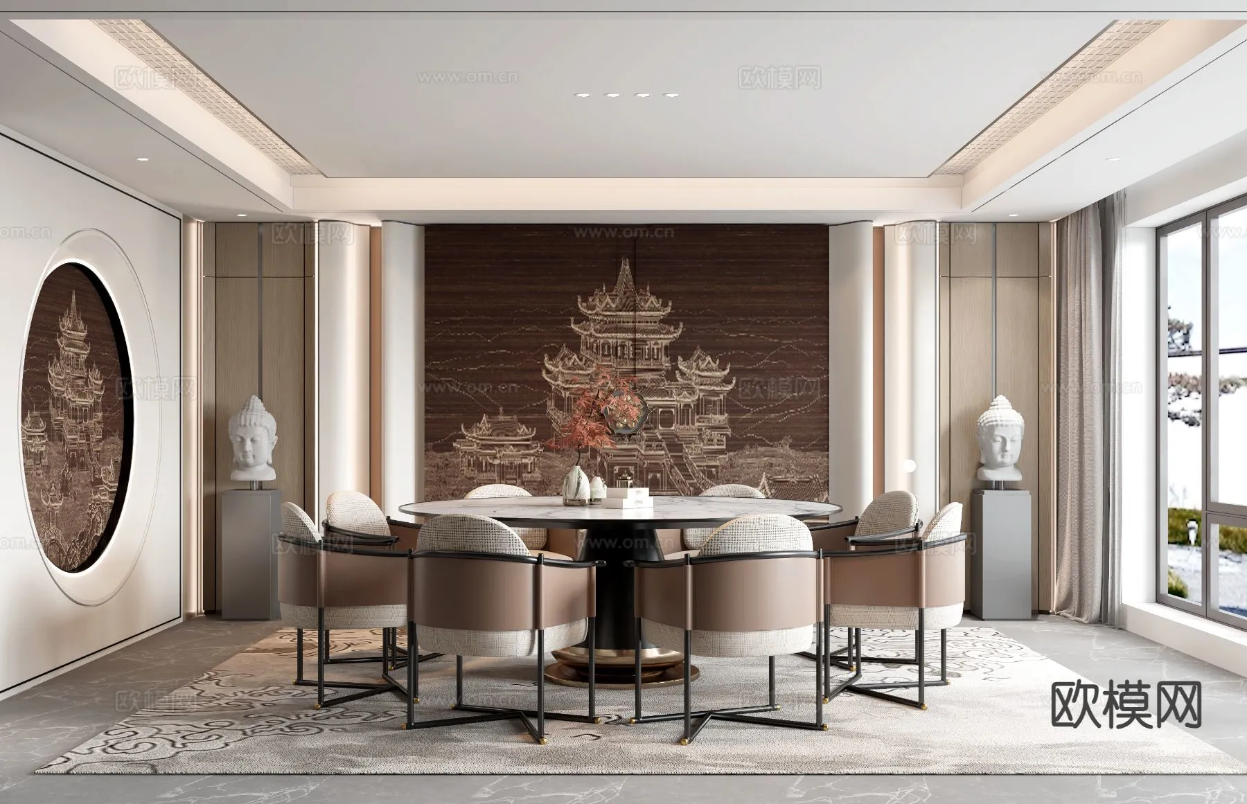 RESTAURANT & COFFEE SHOP - 3D Model For Interior Design - 10704