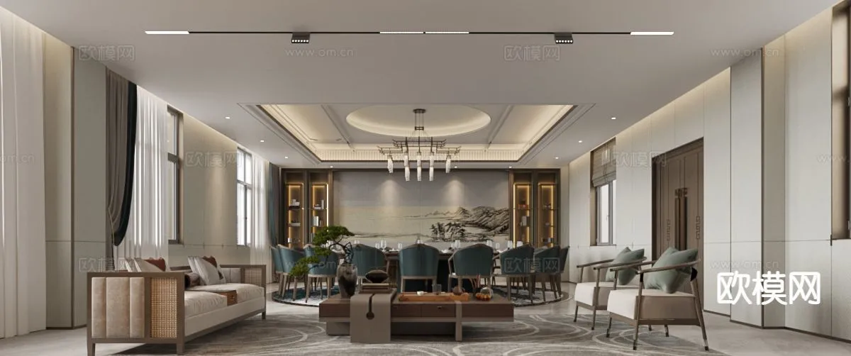 RESTAURANT & COFFEE SHOP - 3D Model For Interior Design - 10707