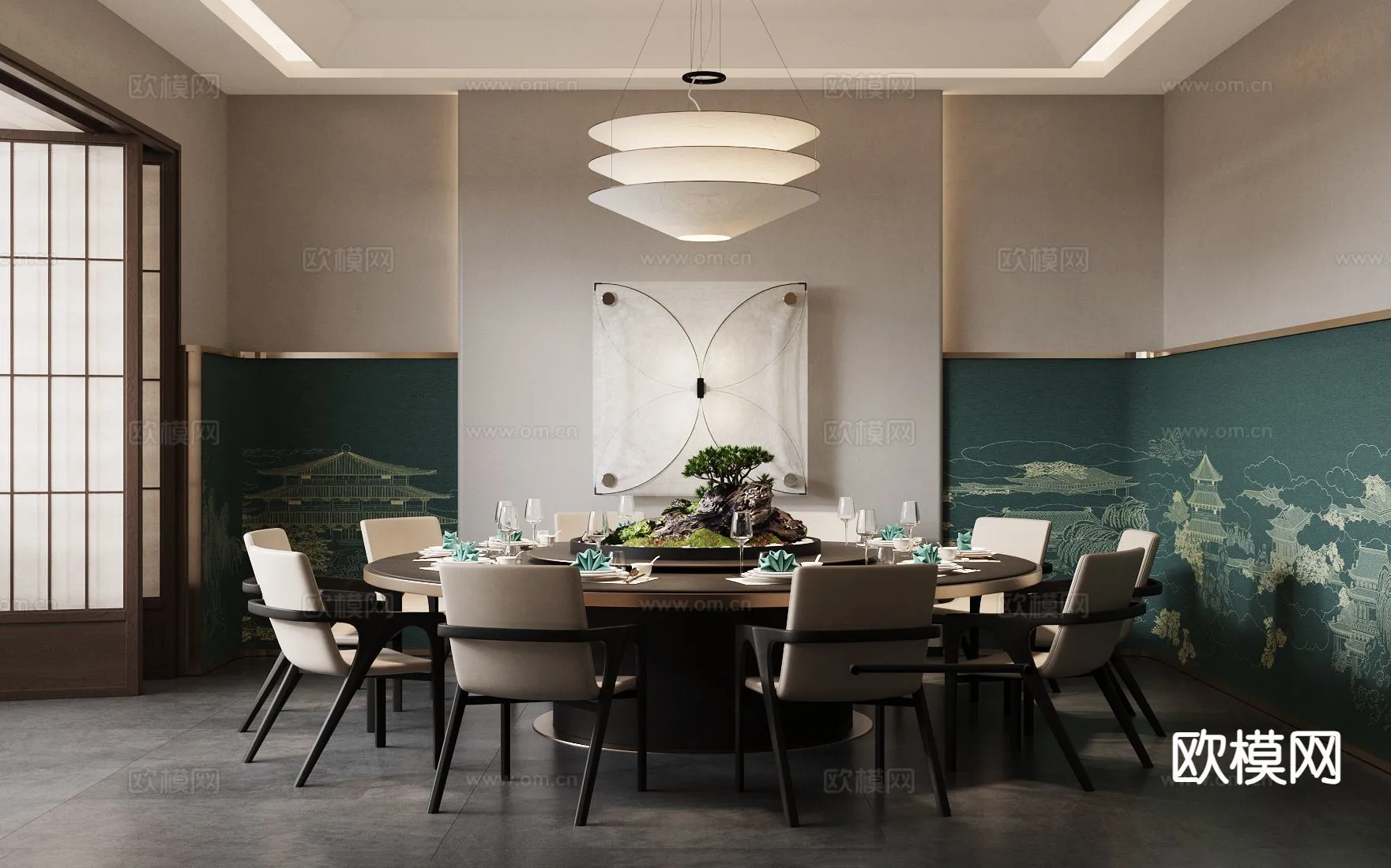 RESTAURANT & COFFEE SHOP - 3D Model For Interior Design - 10709