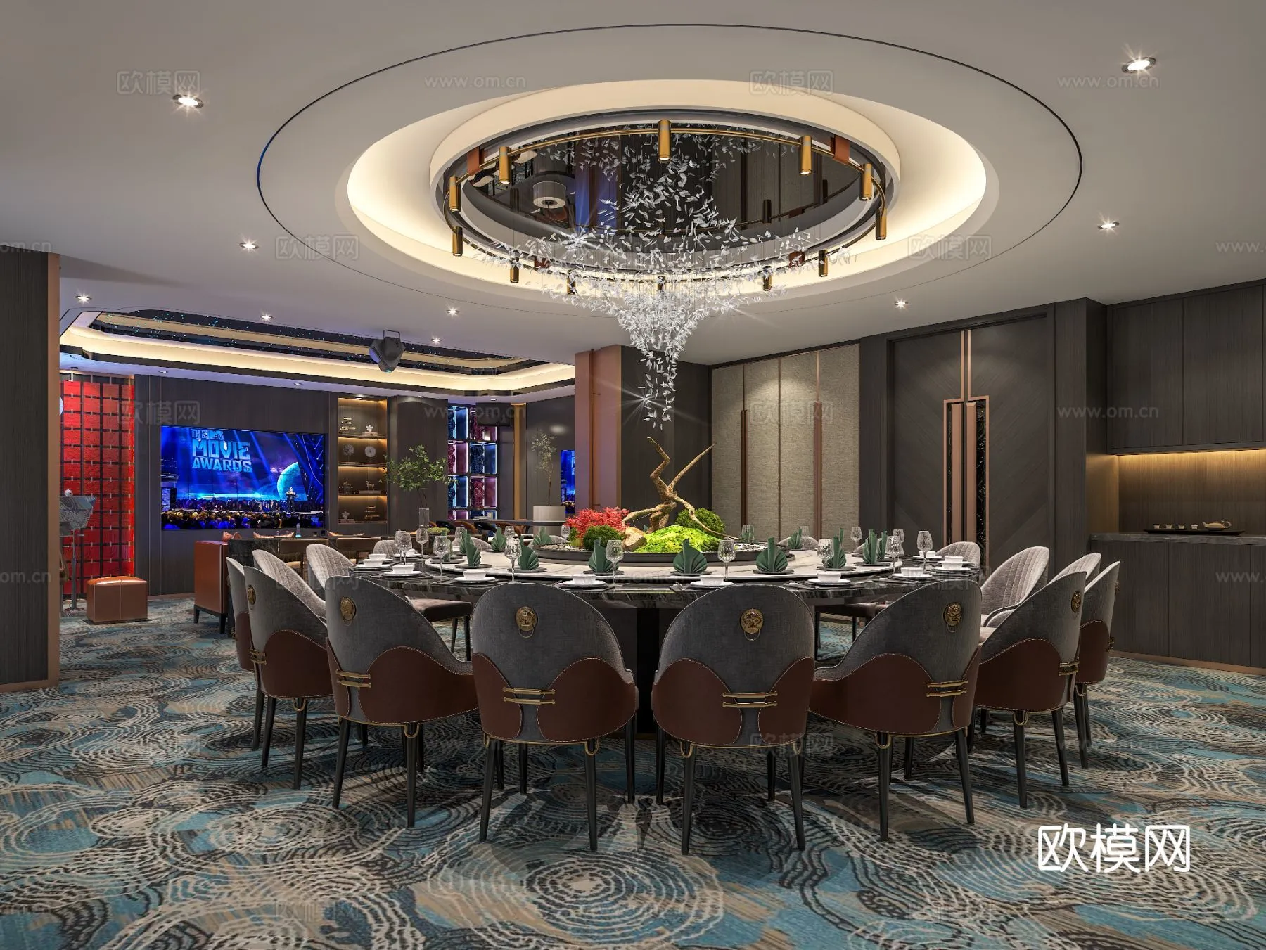 RESTAURANT & COFFEE SHOP - 3D Model For Interior Design - 10712