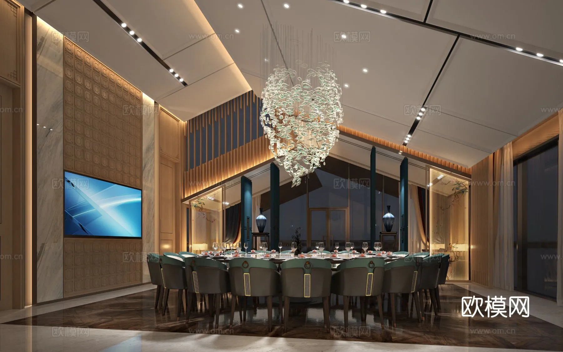 RESTAURANT & COFFEE SHOP - 3D Model For Interior Design - 10715