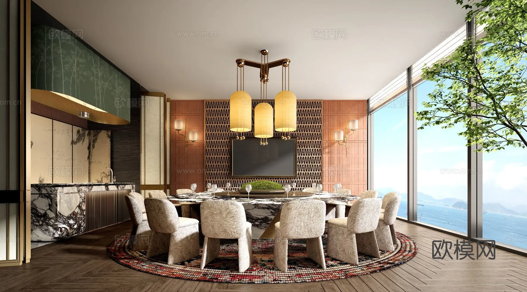 RESTAURANT & COFFEE SHOP - 3D Model For Interior Design - 10716