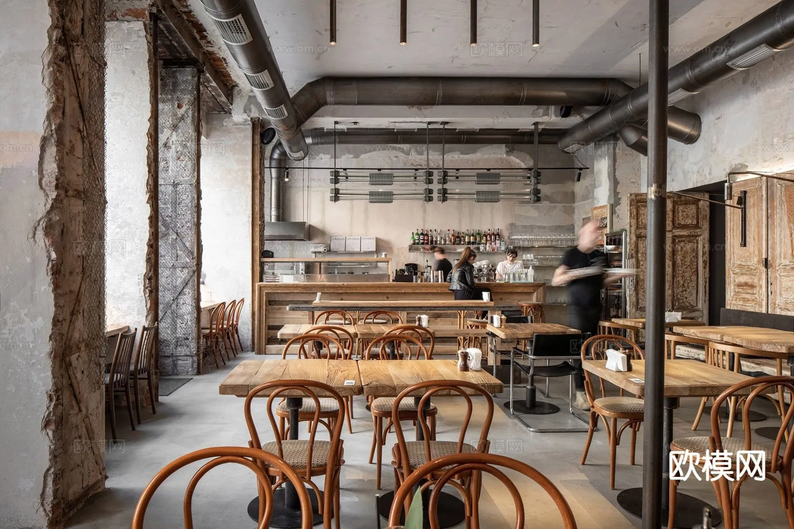 RESTAURANT & COFFEE SHOP - 3D Model For Interior Design - 1120