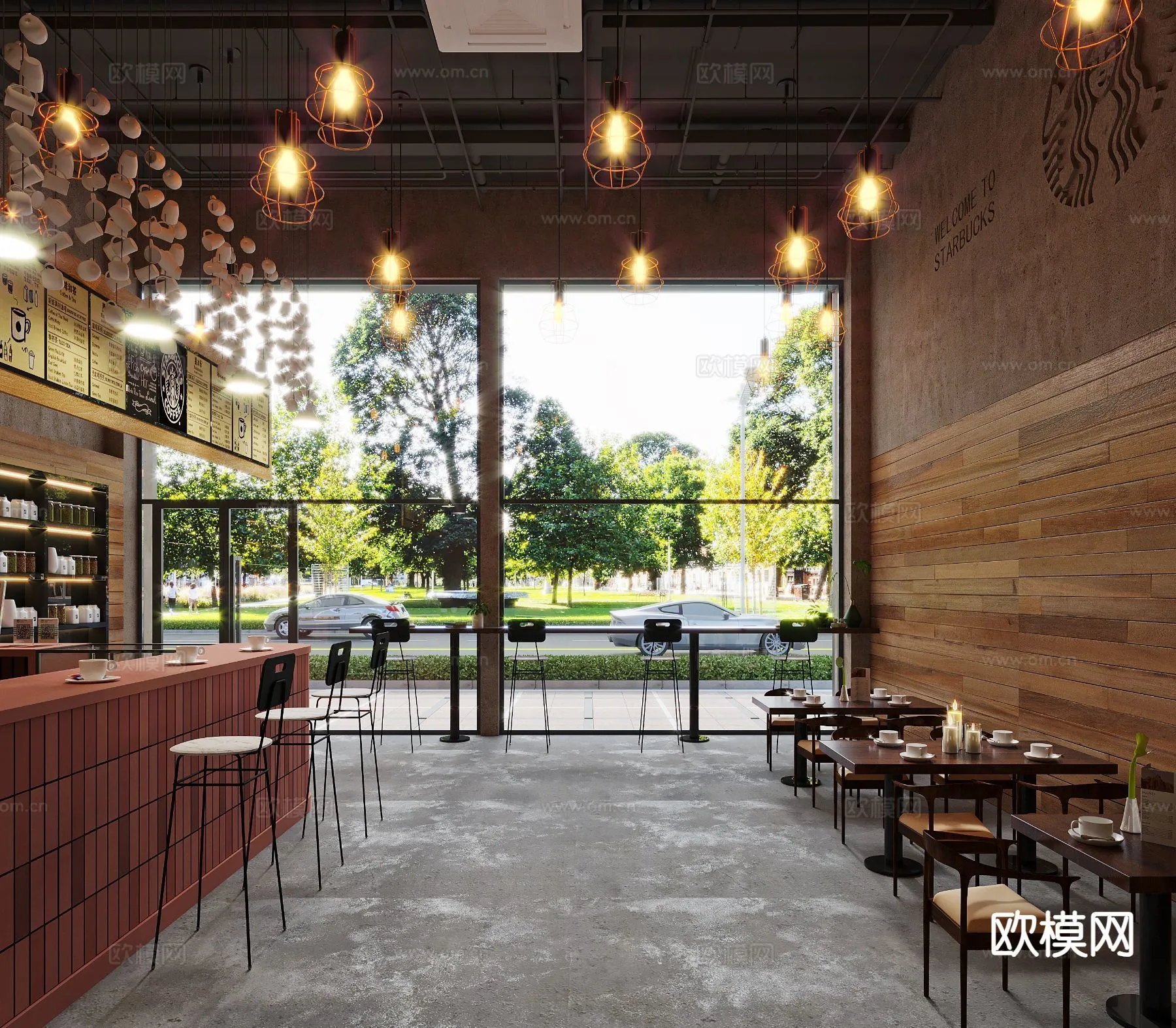 RESTAURANT & COFFEE SHOP - 3D Model For Interior Design - 1123