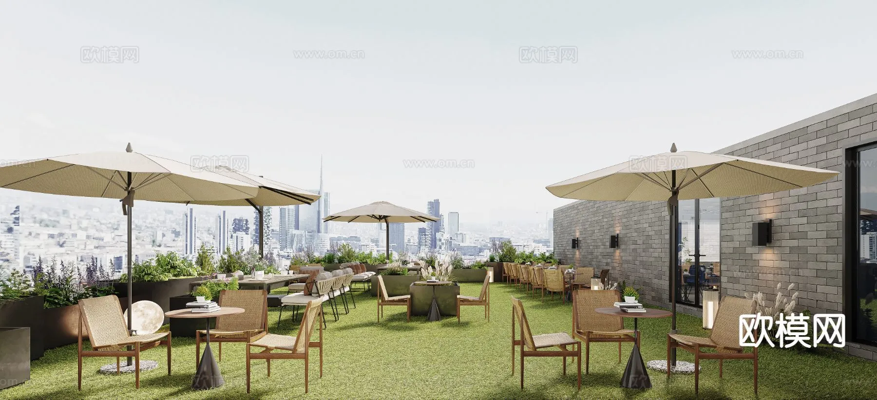 RESTAURANT & COFFEE SHOP - 3D Model For Interior Design - 1132