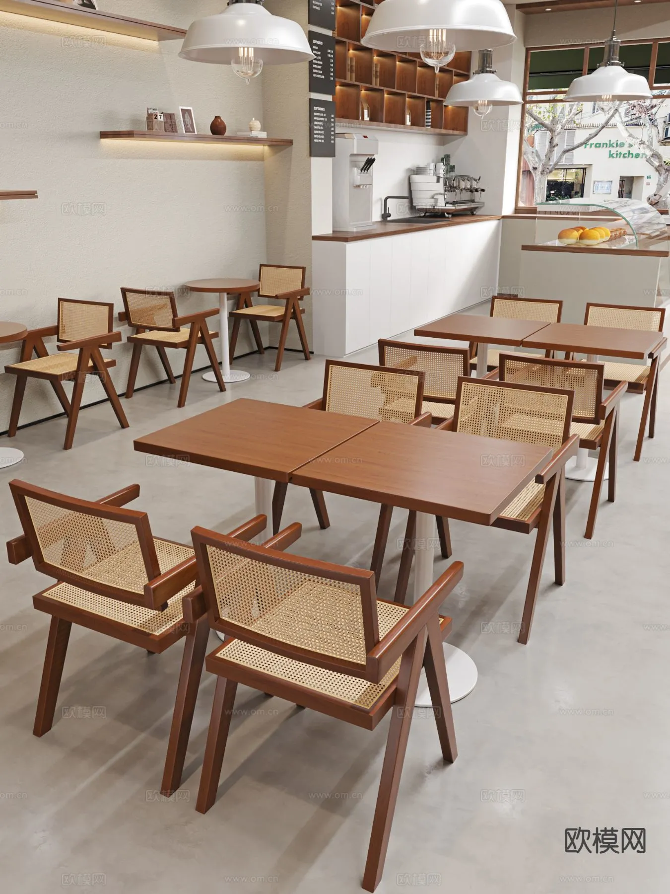 RESTAURANT & COFFEE SHOP - 3D Model For Interior Design - 1137