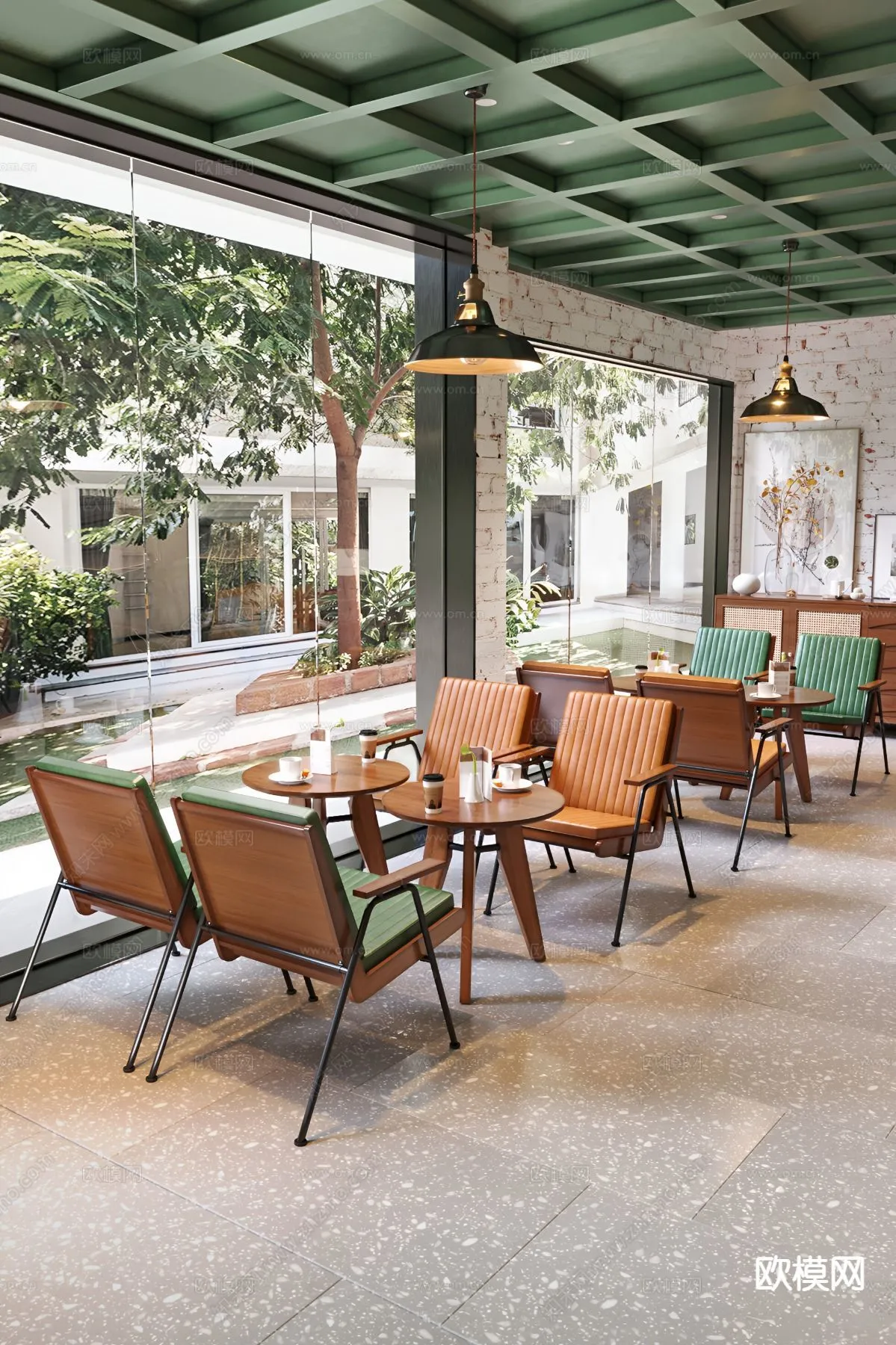 RESTAURANT & COFFEE SHOP - 3D Model For Interior Design - 1144