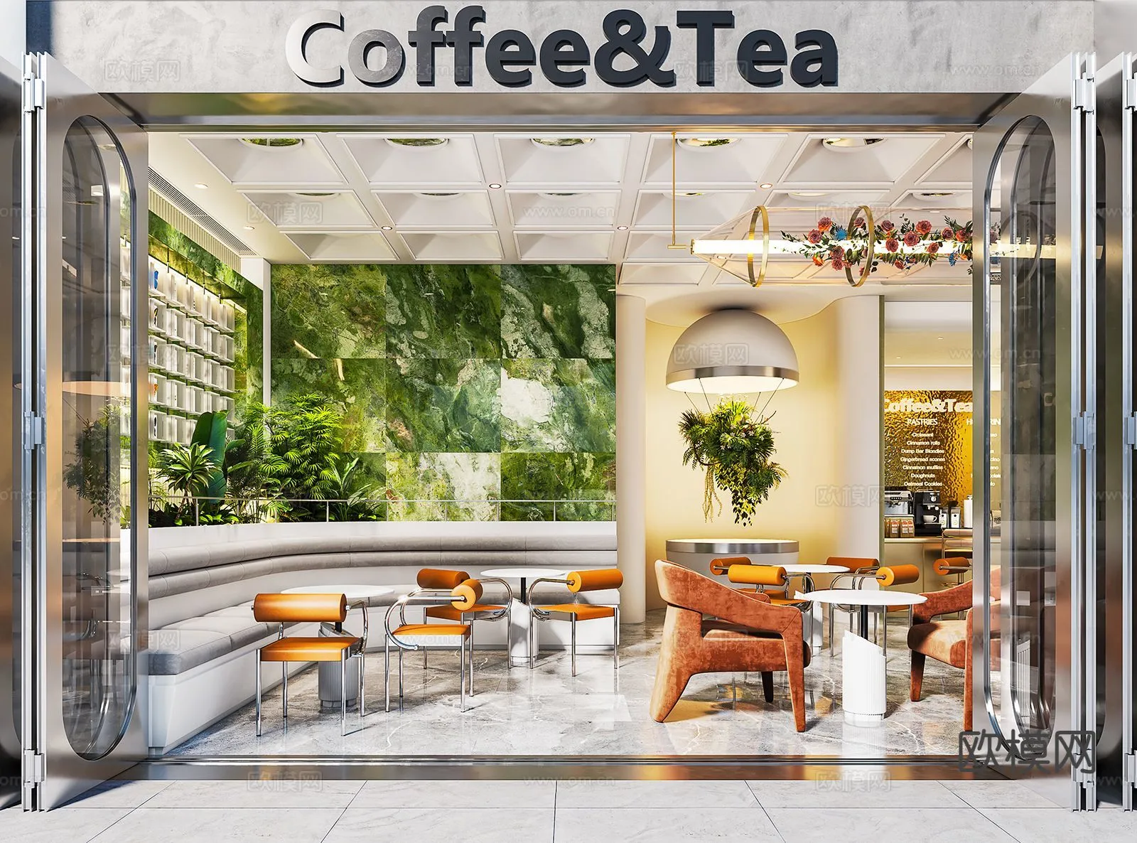 RESTAURANT & COFFEE SHOP - 3D Model For Interior Design - 1145