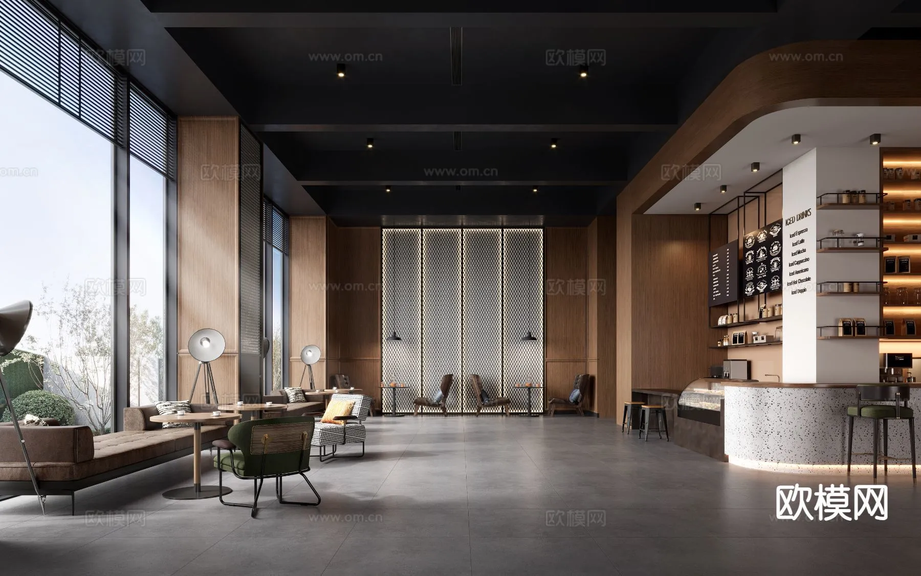 RESTAURANT & COFFEE SHOP - 3D Model For Interior Design - 1149