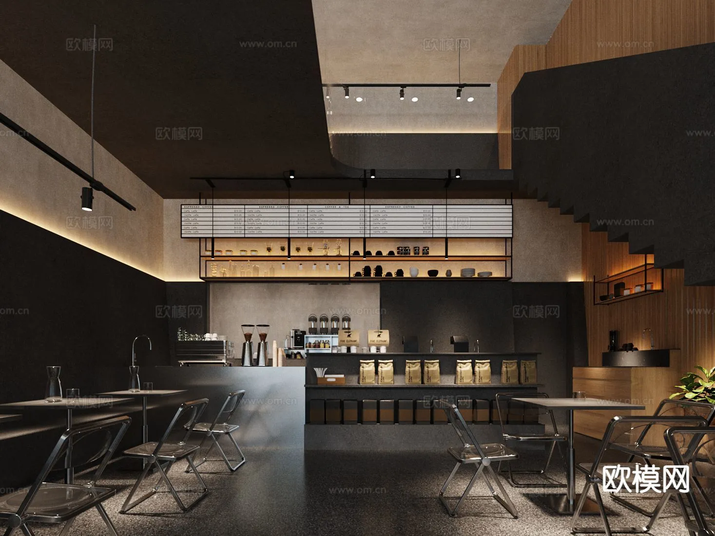 RESTAURANT & COFFEE SHOP - 3D Model For Interior Design - 1150