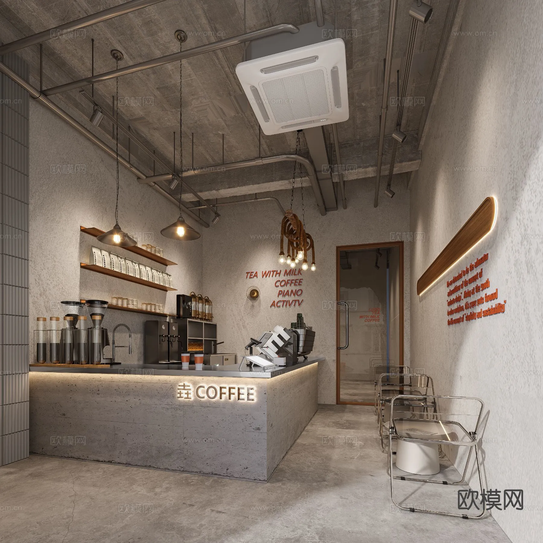 RESTAURANT & COFFEE SHOP - 3D Model For Interior Design - 1151