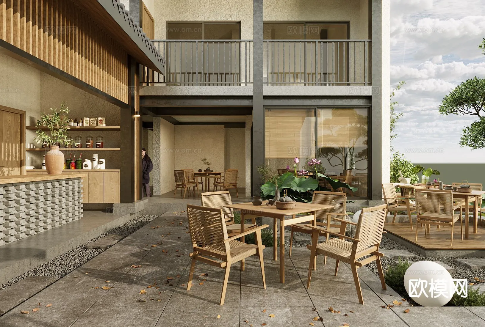 RESTAURANT & COFFEE SHOP - 3D Model For Interior Design - 1152