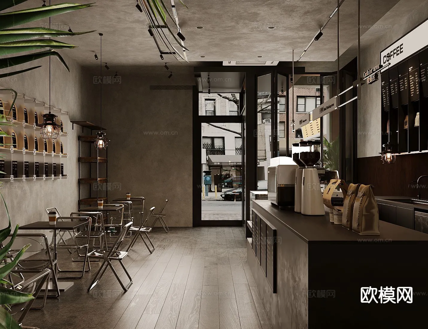 RESTAURANT & COFFEE SHOP - 3D Model For Interior Design - 1154