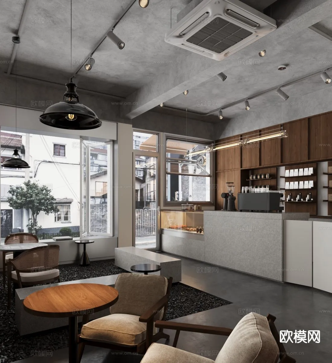 RESTAURANT & COFFEE SHOP - 3D Model For Interior Design - 1159