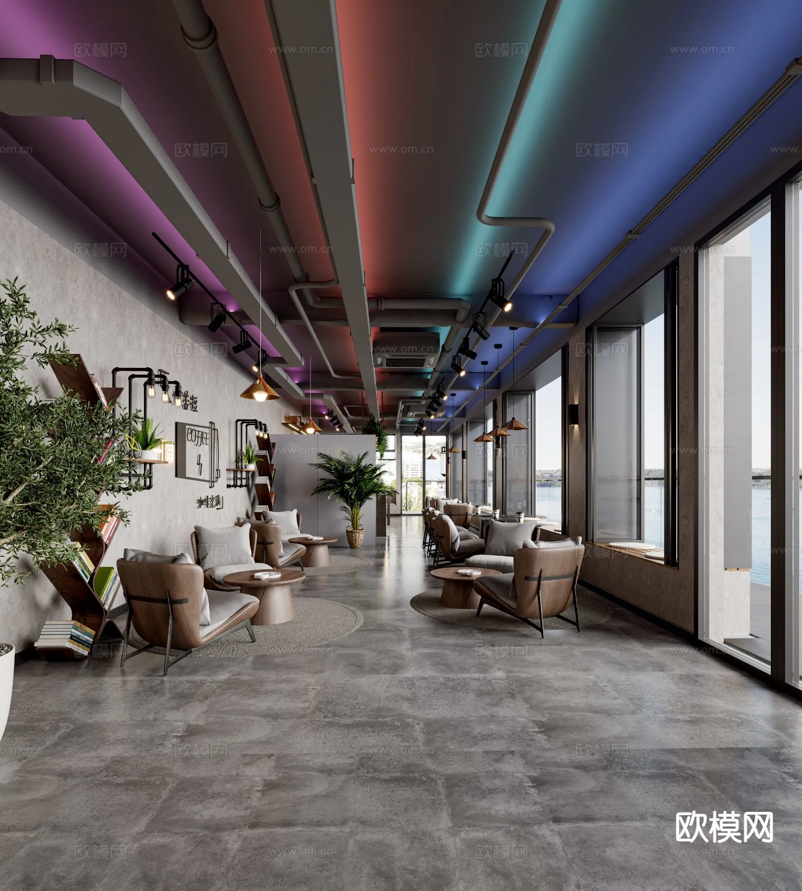 RESTAURANT & COFFEE SHOP - 3D Model For Interior Design - 1161