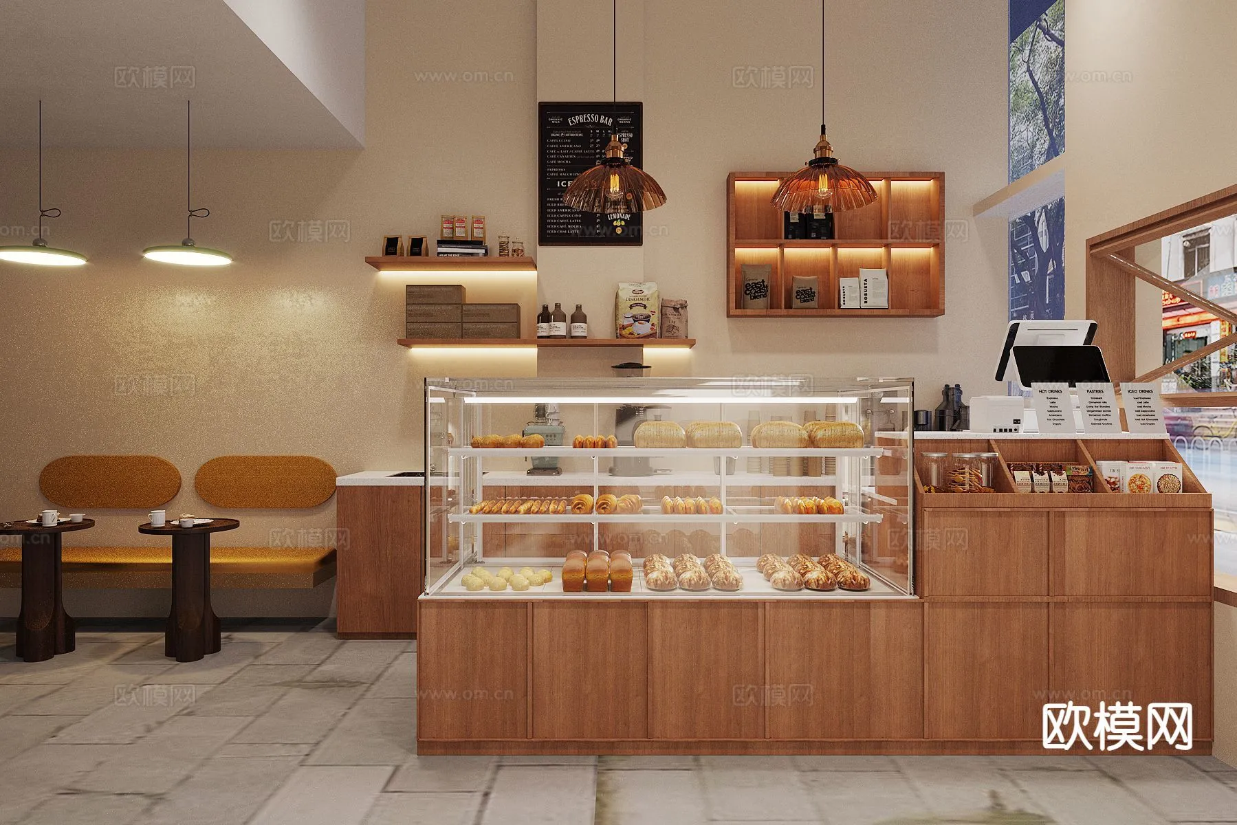 RESTAURANT & COFFEE SHOP - 3D Model For Interior Design - 1167