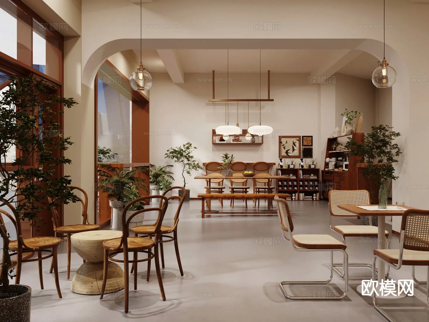 RESTAURANT & COFFEE SHOP - 3D Model For Interior Design - 1168