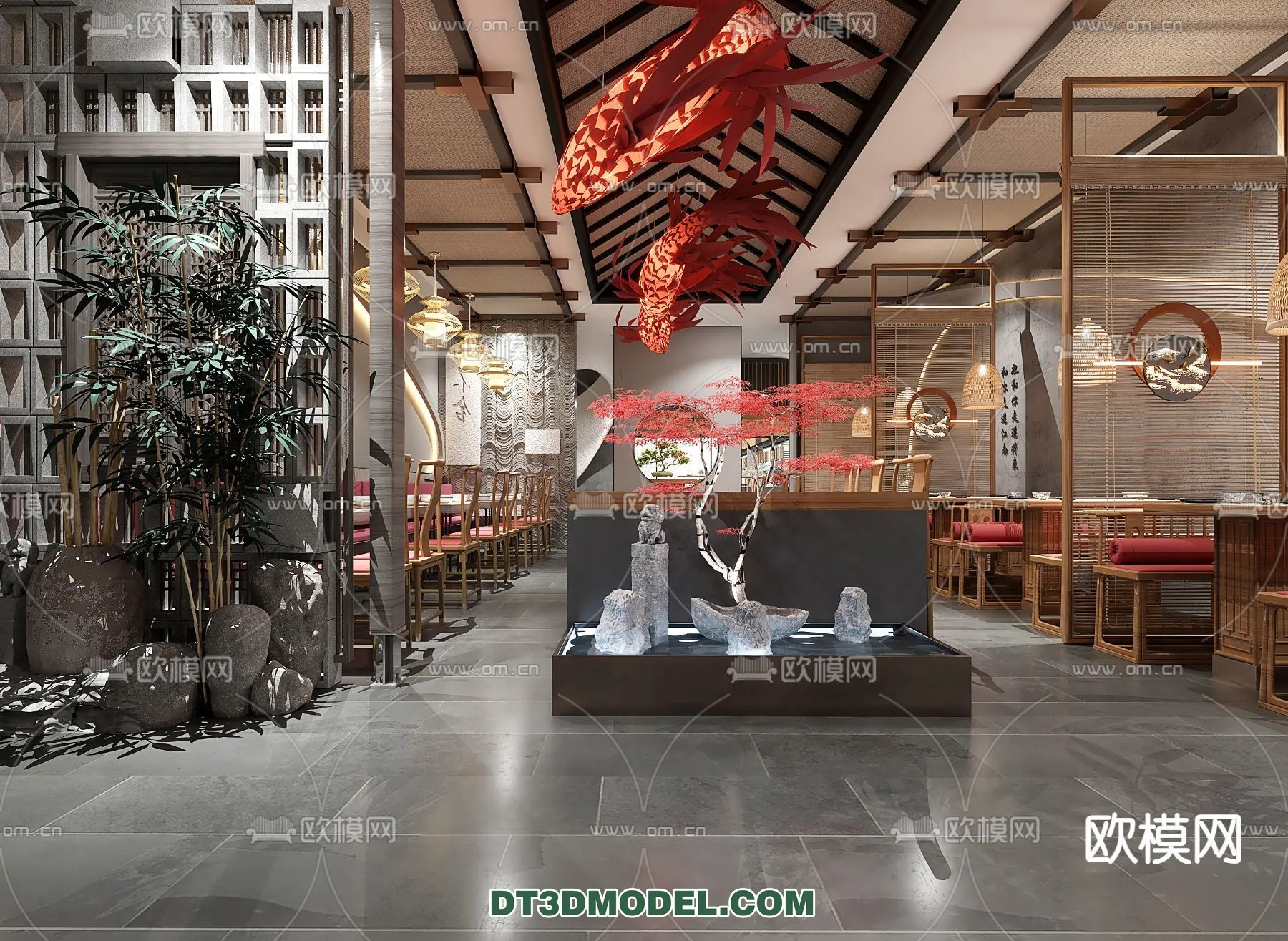 RESTAURANT & COFFEE SHOP - 3D Model For Interior Design - 2365
