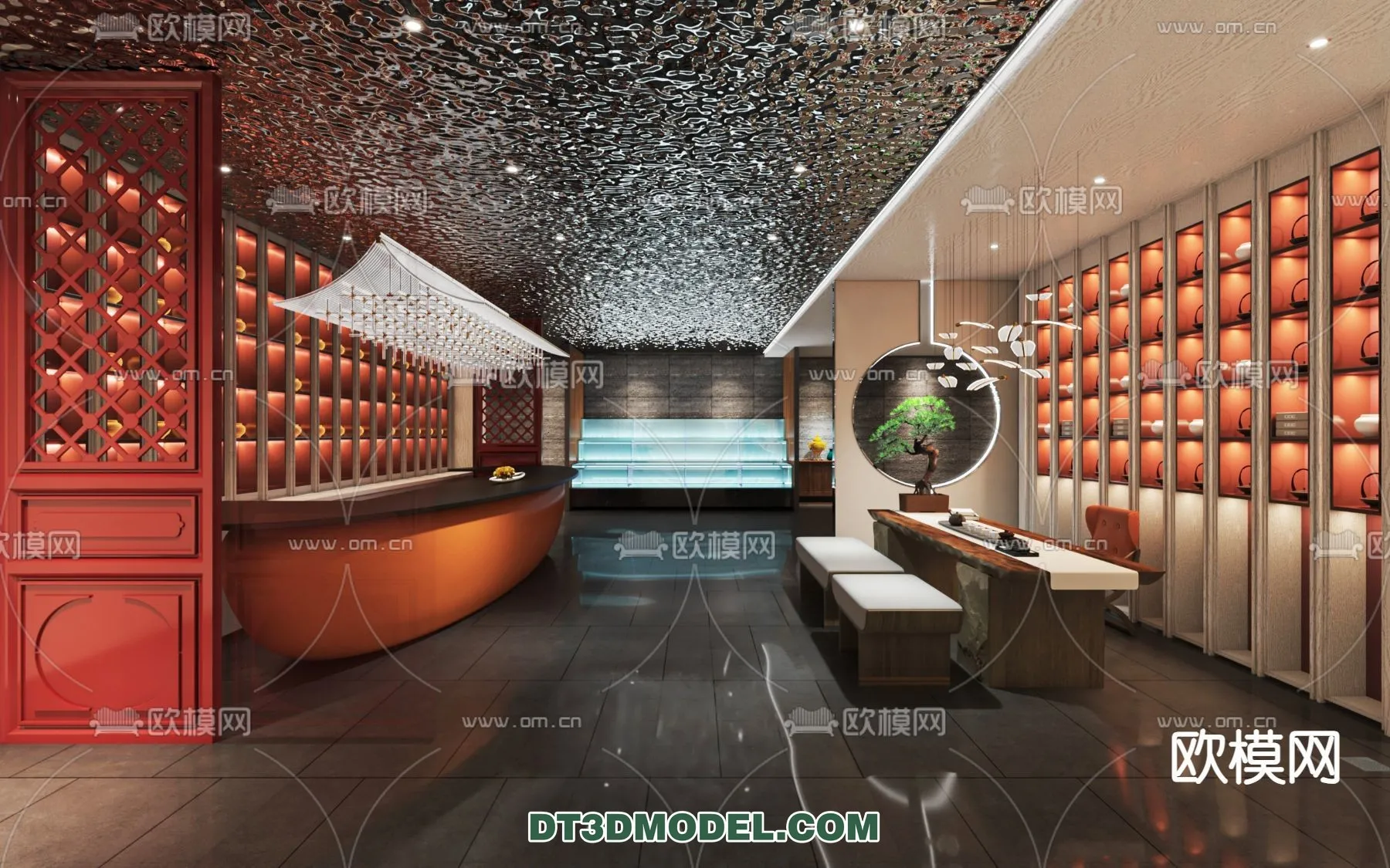 RESTAURANT & COFFEE SHOP - 3D Model For Interior Design - 2368