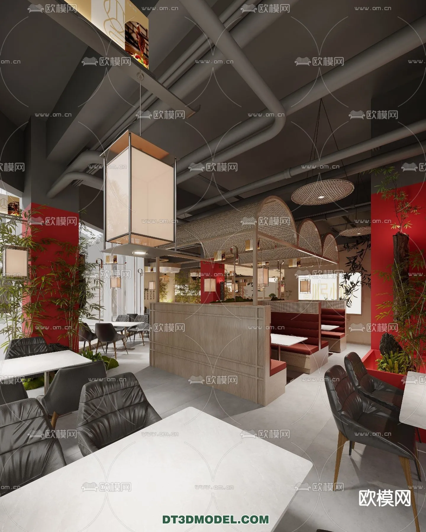 RESTAURANT & COFFEE SHOP - 3D Model For Interior Design - 2376