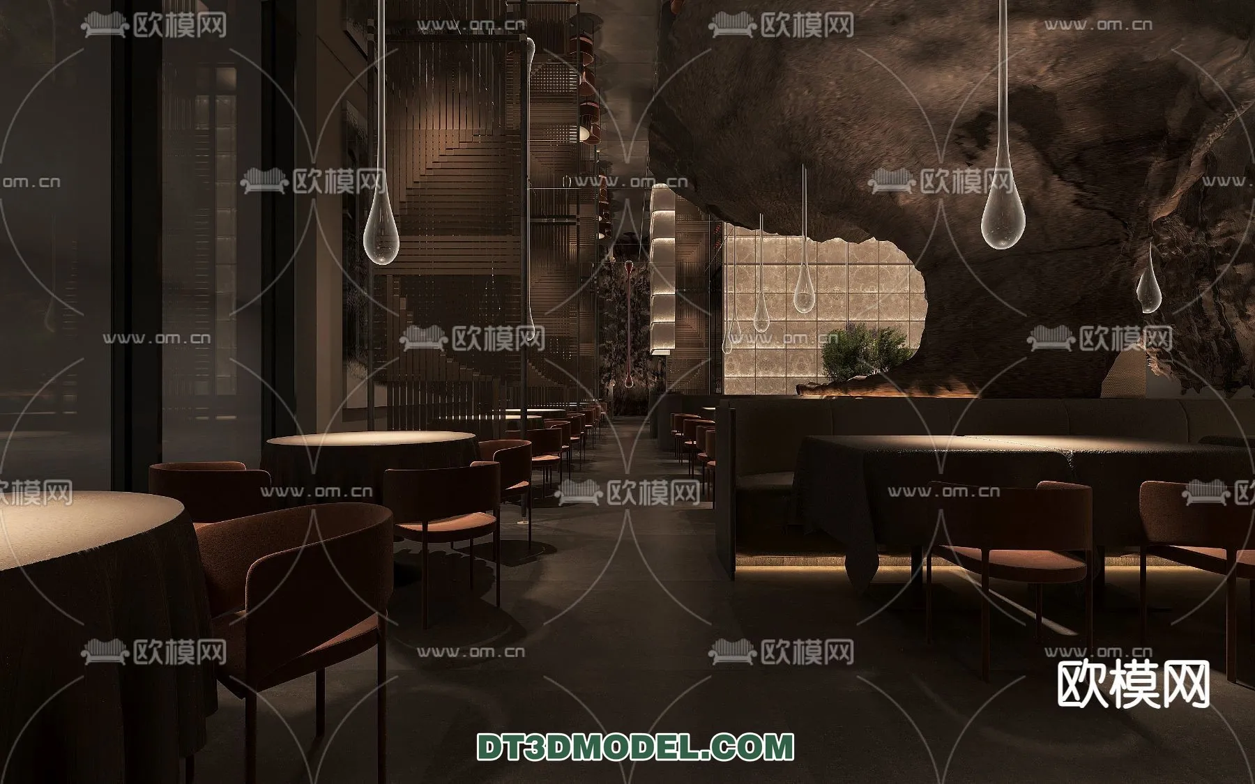 RESTAURANT & COFFEE SHOP - 3D Model For Interior Design - 2378