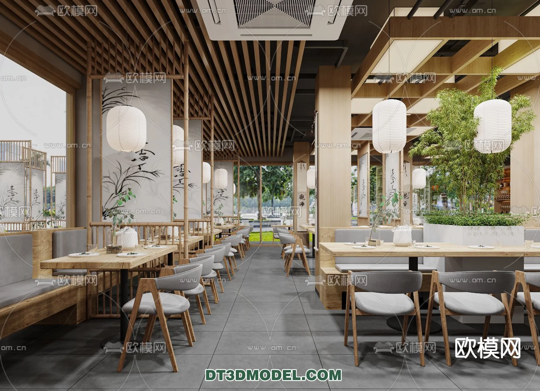 RESTAURANT & COFFEE SHOP - 3D Model For Interior Design - 2397