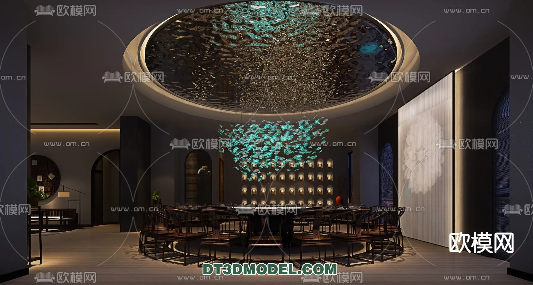 RESTAURANT & COFFEE SHOP - 3D Model For Interior Design - 2401