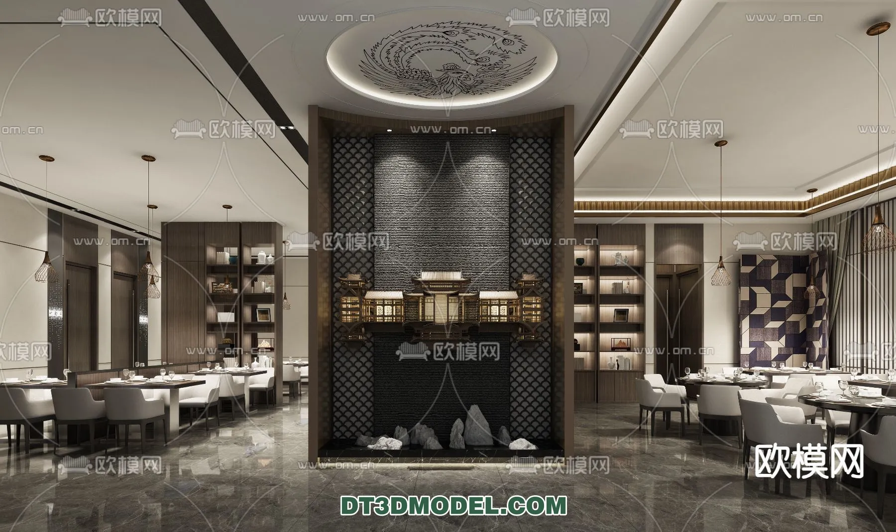 RESTAURANT & COFFEE SHOP - 3D Model For Interior Design - 2406