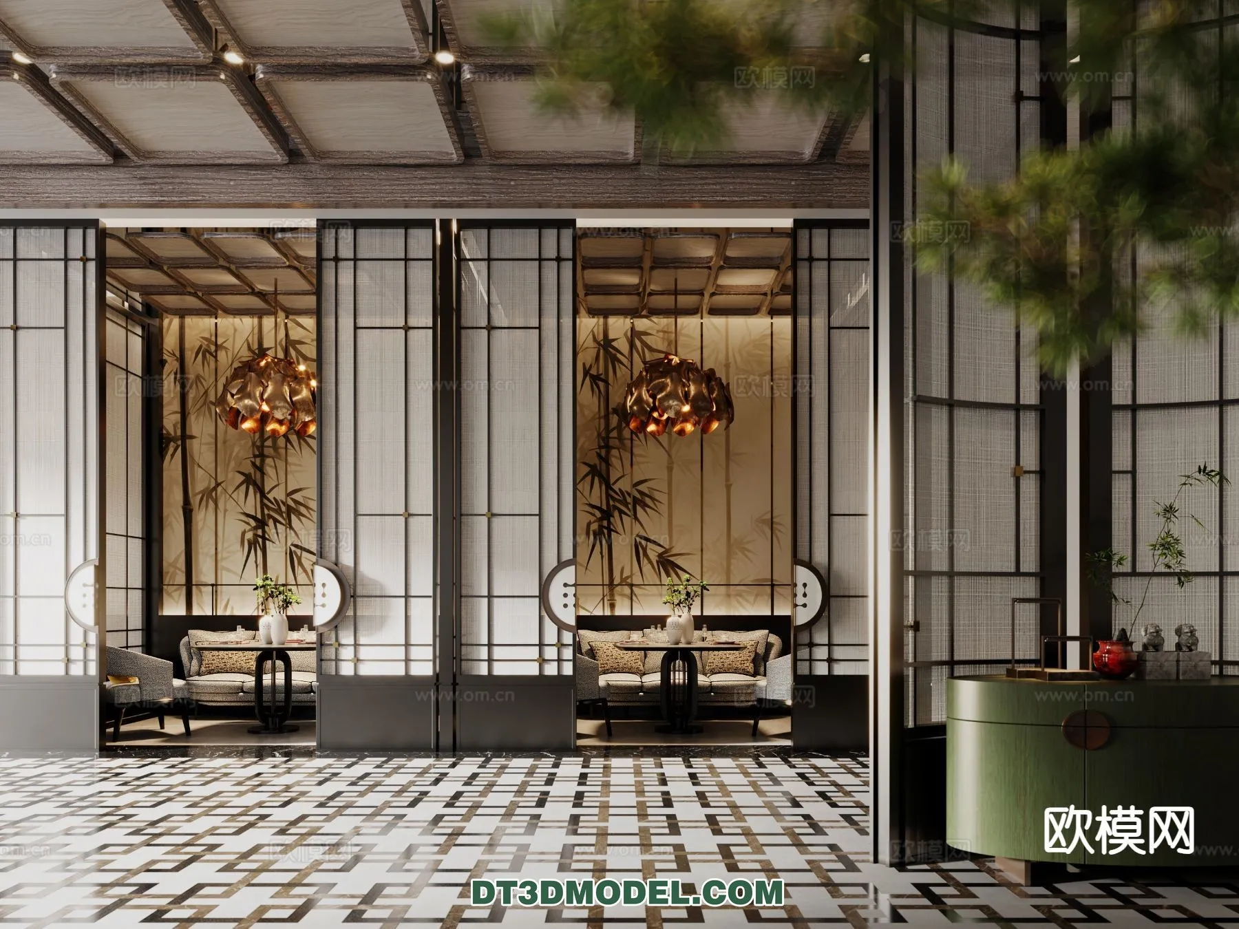 RESTAURANT & COFFEE SHOP - 3D Model For Interior Design - 2425