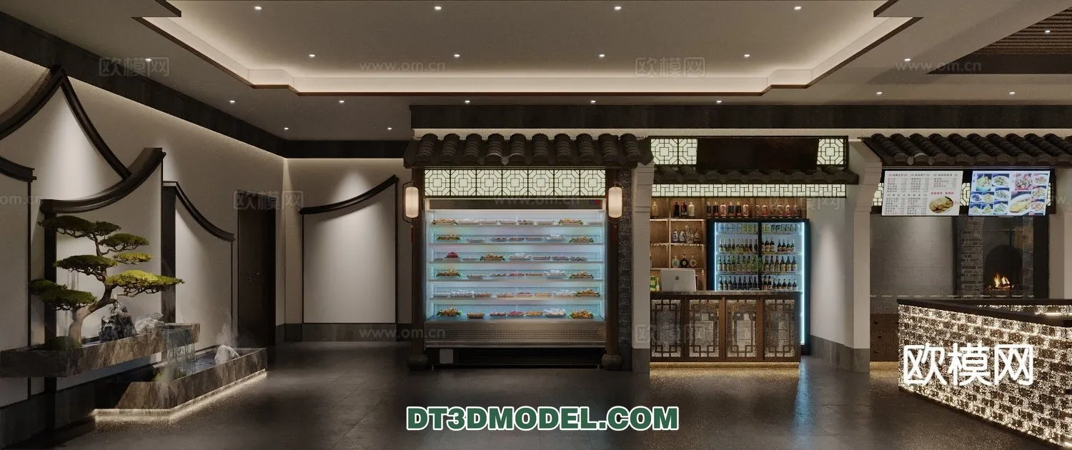 RESTAURANT & COFFEE SHOP - 3D Model For Interior Design - 2432