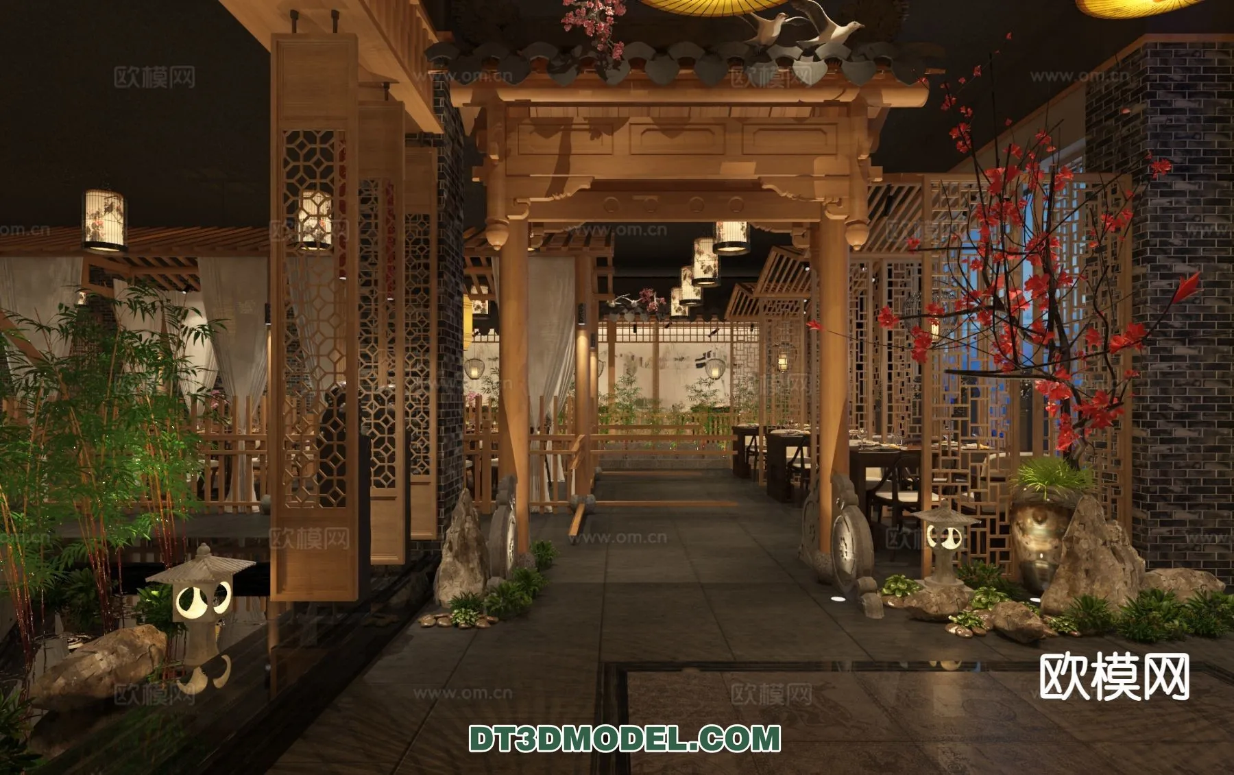 RESTAURANT & COFFEE SHOP - 3D Model For Interior Design - 2437